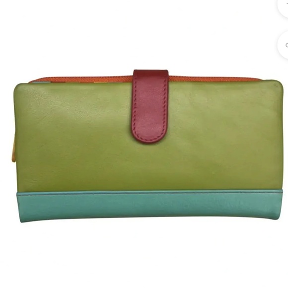 Circus Handbags - Circus Designer Leather, RFID, Colorful, Long Bi-Fold Wallet